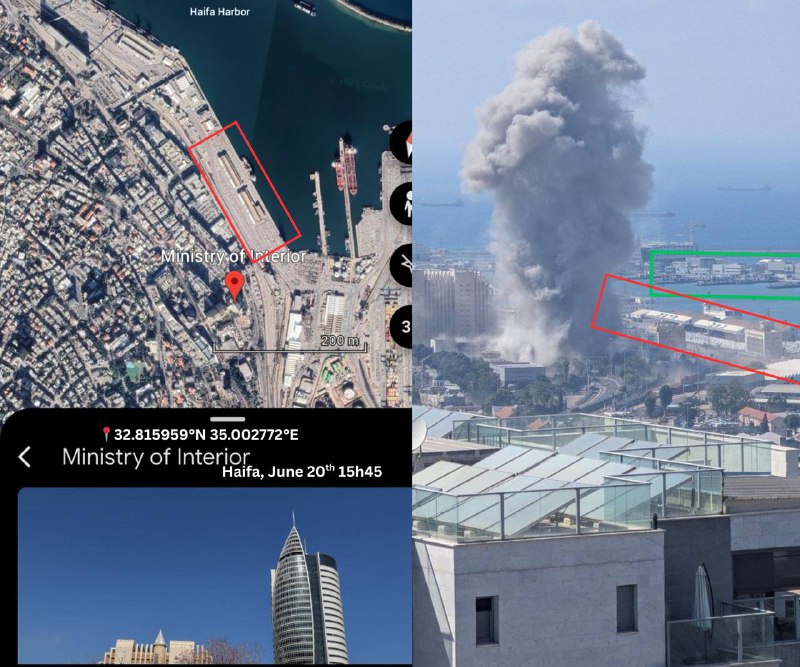 Iranian missile hits Israeli interior ministry in Haifa
